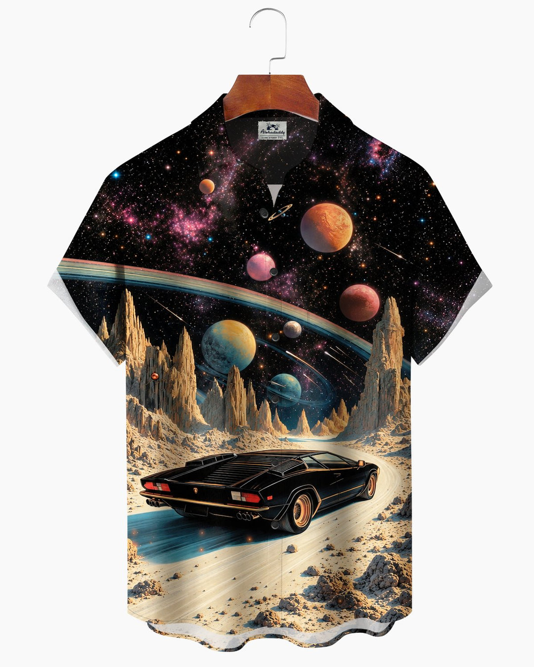 Alohadaddy® Casual Car and Space Print Men&