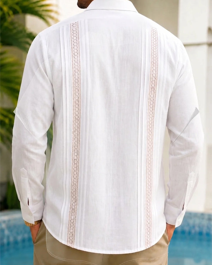 Alohadaddy® Basic White and Pink Striped Casual Print Men&