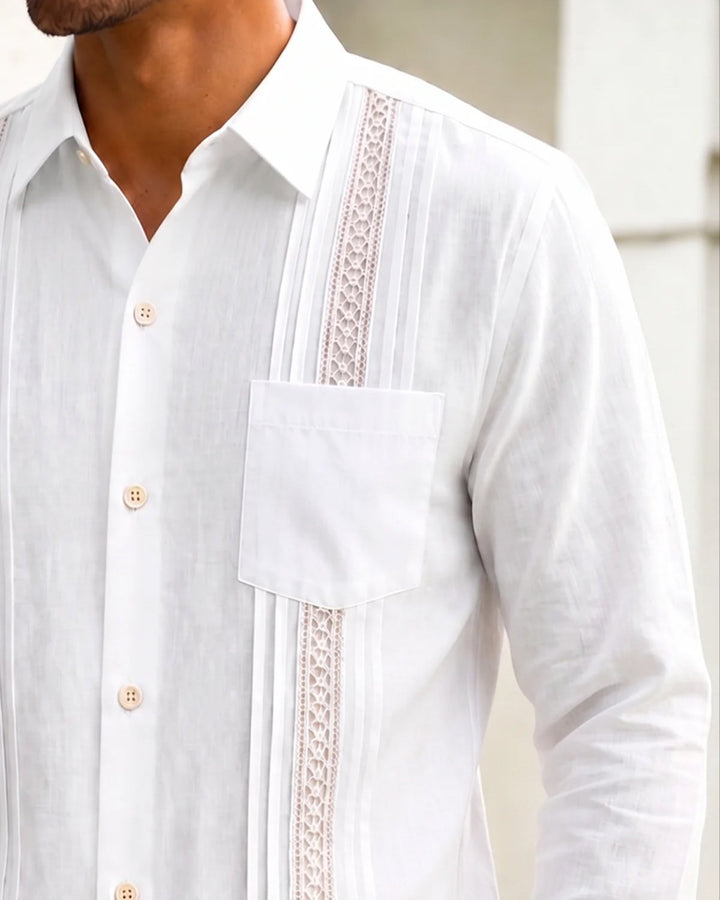 Alohadaddy® Basic White and Pink Striped Casual Print Men&