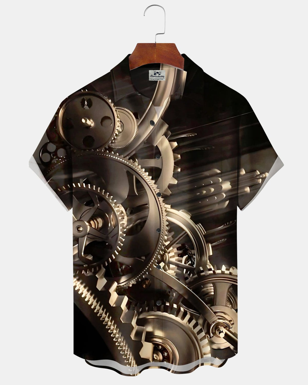 Alohadaddy® Casual Abstract Mechanical Gear Print Men&