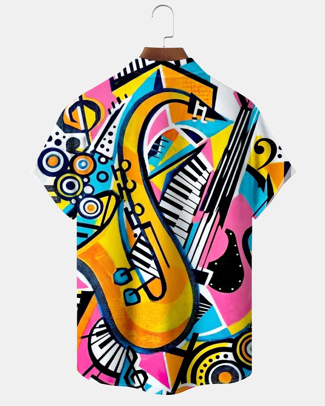 Alohadaddy® Casual Music Geometric Abstract Stripe Print Men&