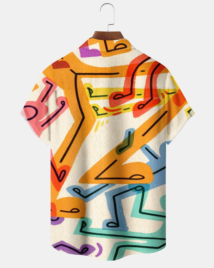 Alohadaddy® Casual Abstract Dance Print Men&