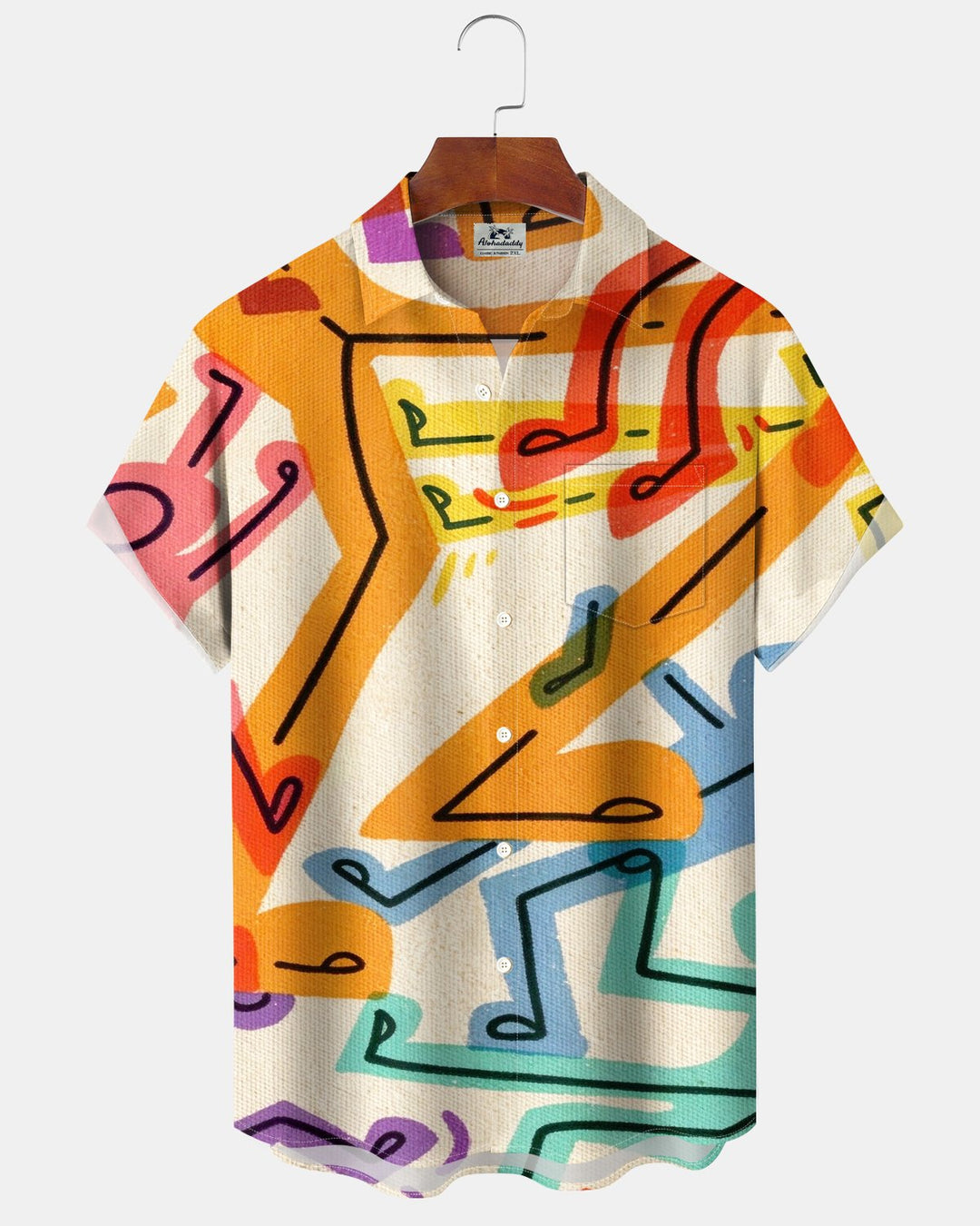 Alohadaddy® Casual Abstract Dance Print Men&