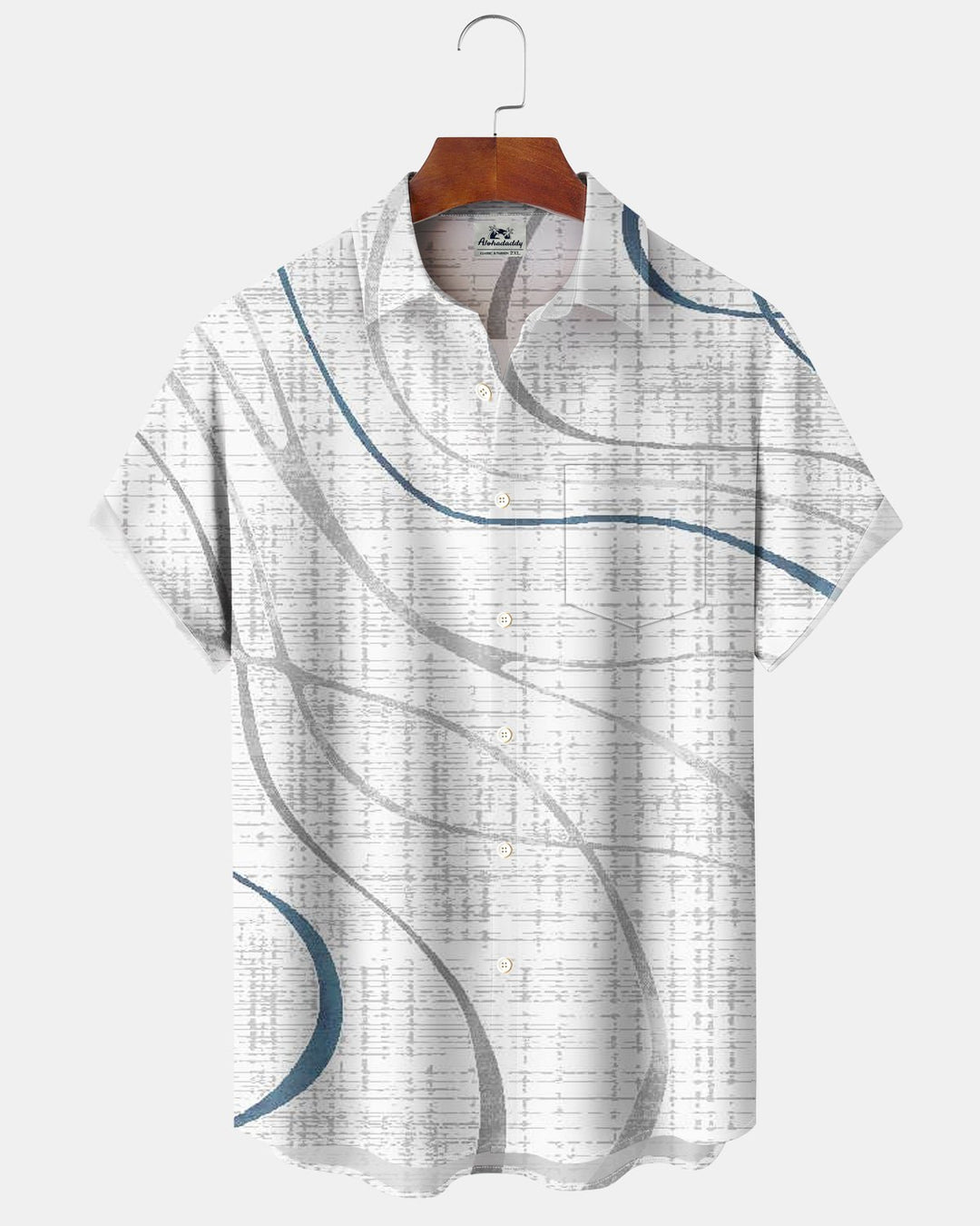 Alohadaddy® Casual Abstract Striped Texture Print Men&