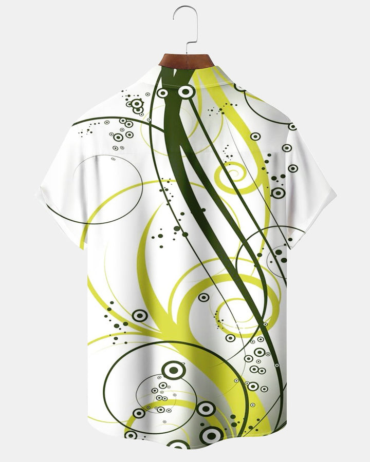 Alohadaddy® Casual Abstract Geometric Polka Dot Print Men&
