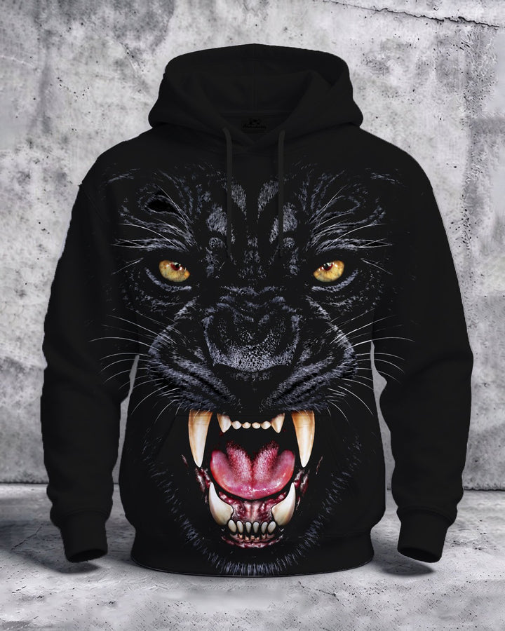 Alohadaddy® Casual Animal Black Panther Print Men&