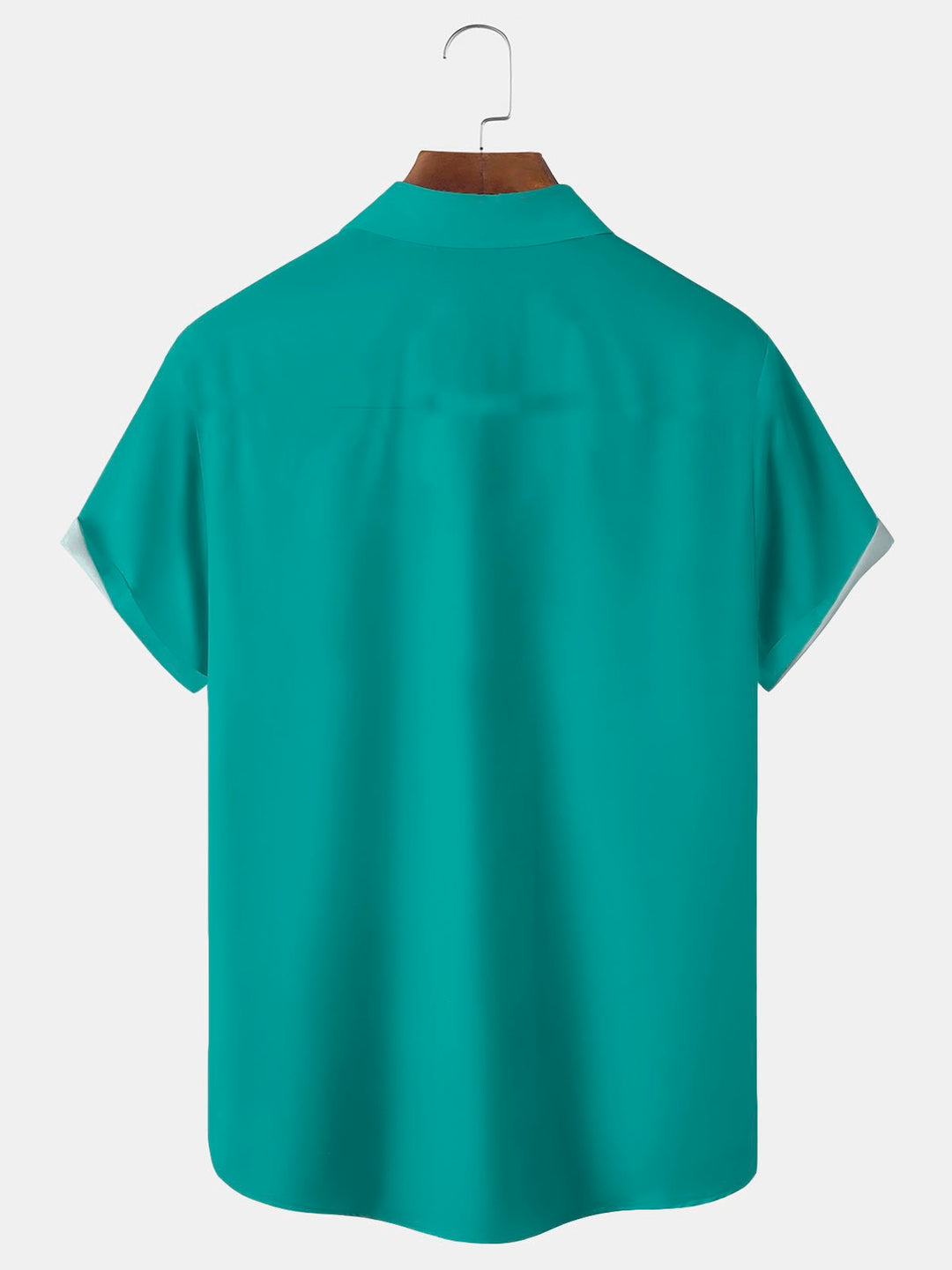 Camisa de manga corta con bolsillo abotonado y estampado digital 3D de tiburón bolos retro de Alohadaddy para hombre, talla grande y alta