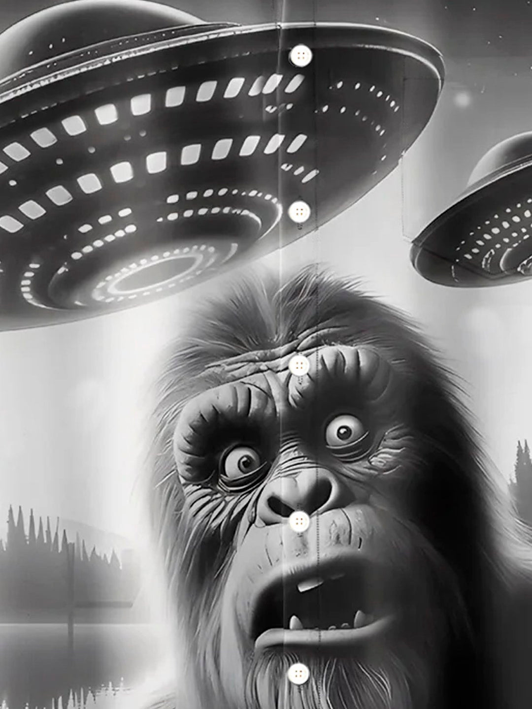 Alohadaddy Vintage Orangutan Alien 3D Digital Print Men&