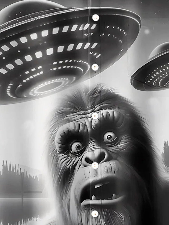 Alohadaddy Vintage Orangutan Alien 3D Digital Print Men&