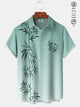 Alohadaddy Hawaiian Vacation Gradient Linen Print Art Button Cardigan Pockets Large Size Long Short Sleeve Shirt