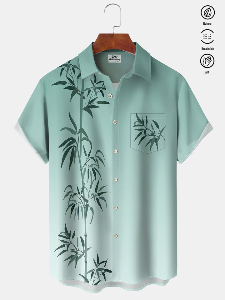 Alohadaddy Hawaiian Vacation Gradient Linen Print Art Button Cardigan Pockets Large Size Long Short Sleeve Shirt