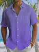 Alohadaddy Hawaiian Casual Everyday Bamboo Ink Print Art Pocket Button Cardigan Polyester Stretch Large Size Long Short Sleeve Shirt