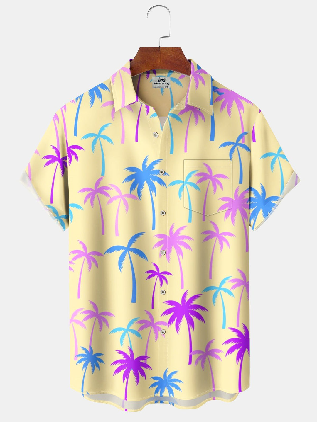 Alohadaddy® Hawaii Palm Trees Print Art Pockets Large Size Stretch Men&