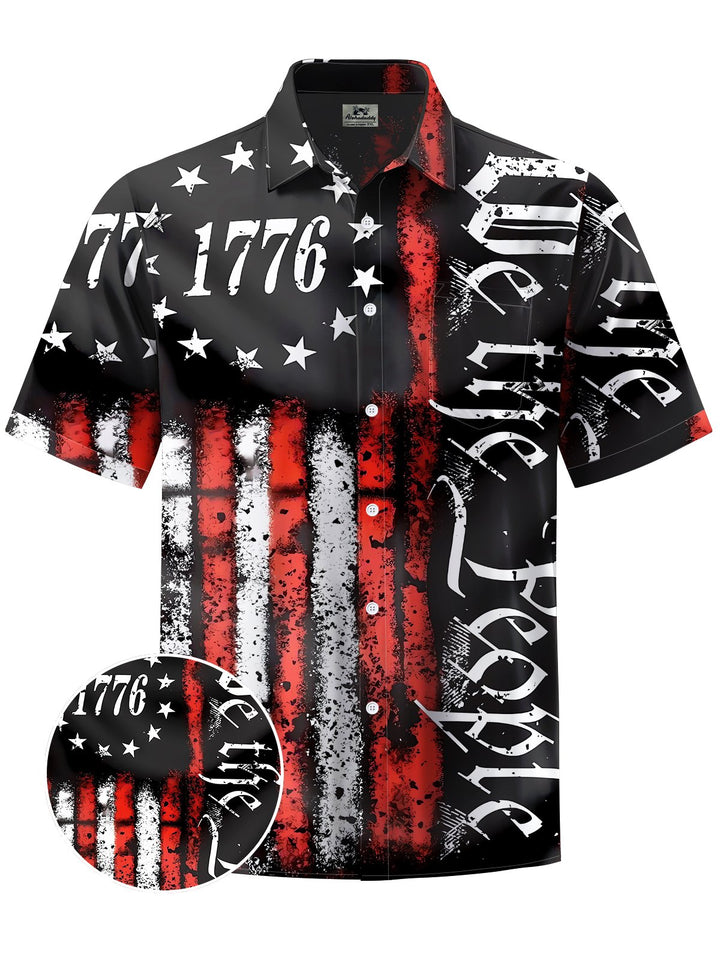Alohadaddy® Independence Day Flag Printed Pockets Stretch Large Size Men&
