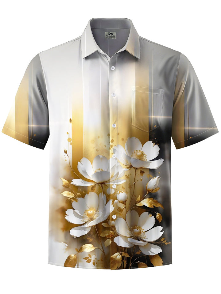 Alohadaddy® Casual Floral Art Print Moisture Wicking Men&