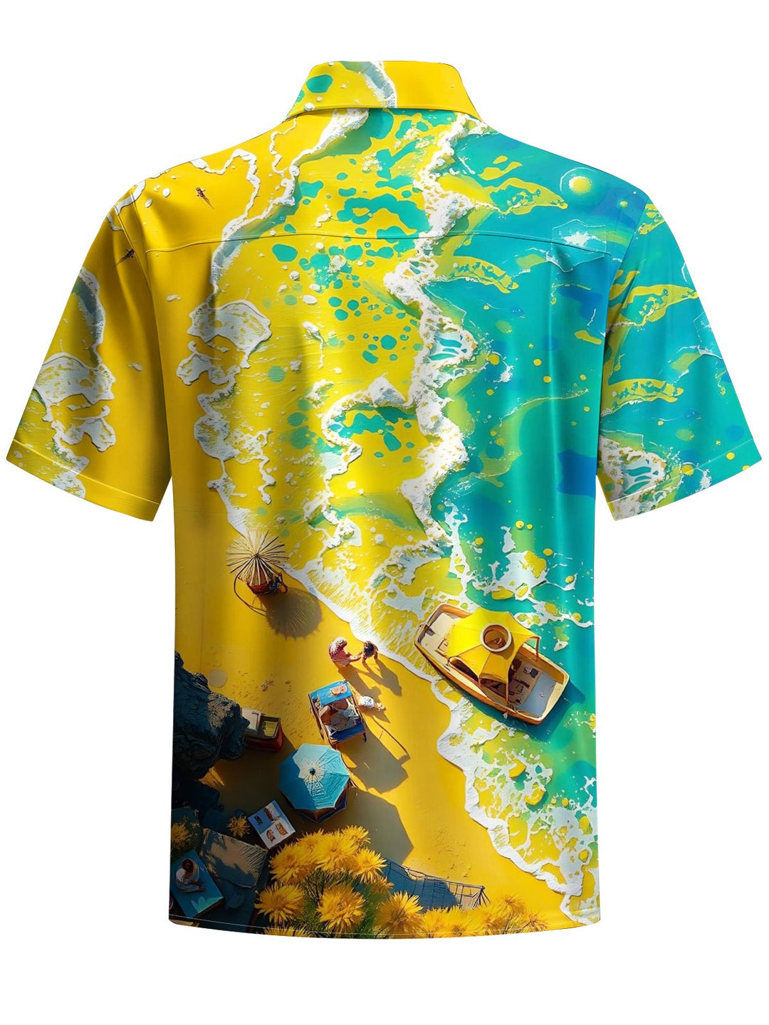 Alohadaddy® Hawaiian Beach Vacation Ombre Art Print Chest Pocket Men&