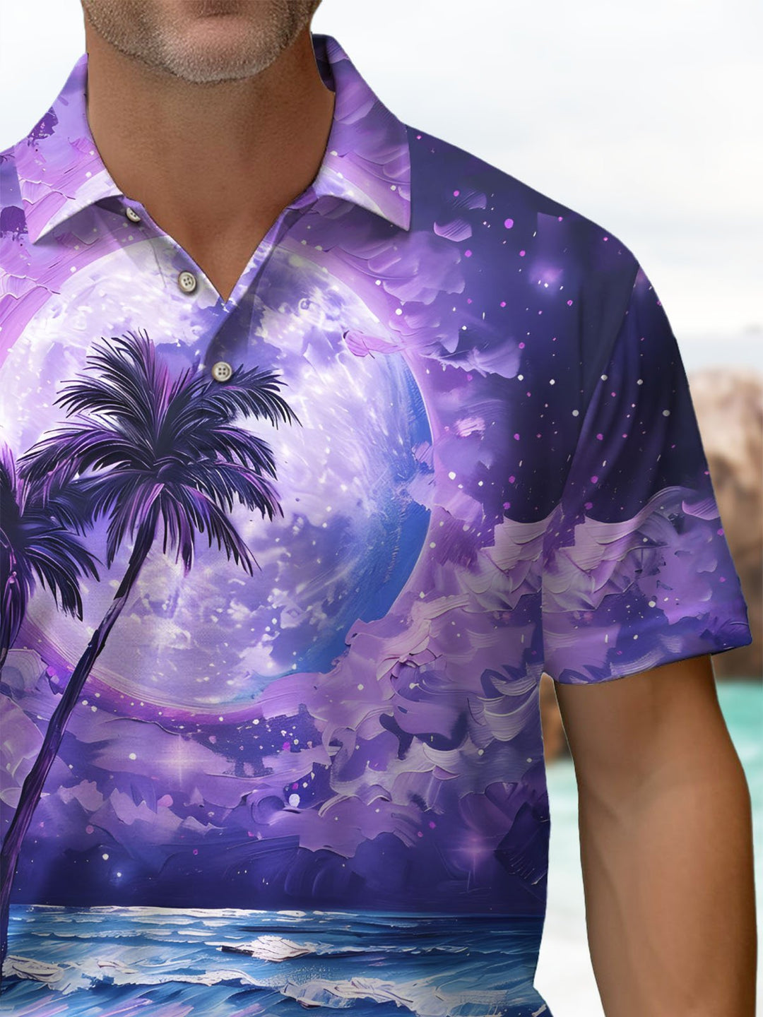 Alohadaddy® Hawaiian Coconut Tree Beach Vacation Art Print Men&