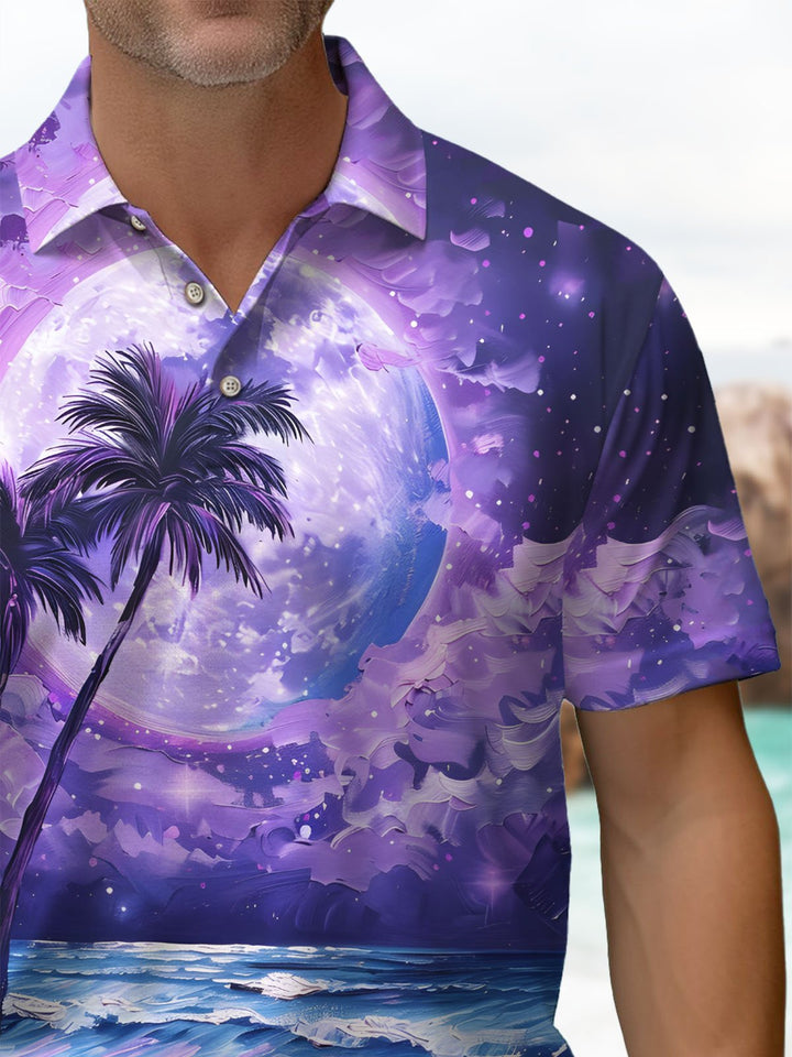 Alohadaddy® Hawaiian Coconut Tree Beach Vacation Art Print Men&