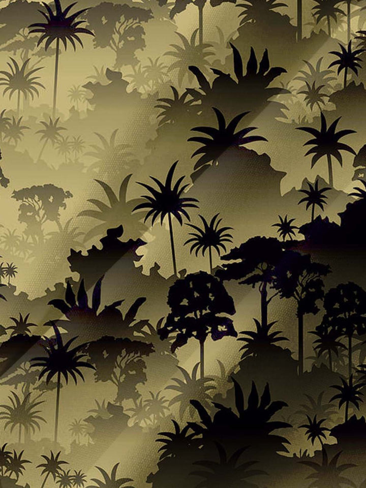 Alohadaddy® Vintage Tropical Plants Coconut Tree Art Print Chest Pocket Stretch Men&