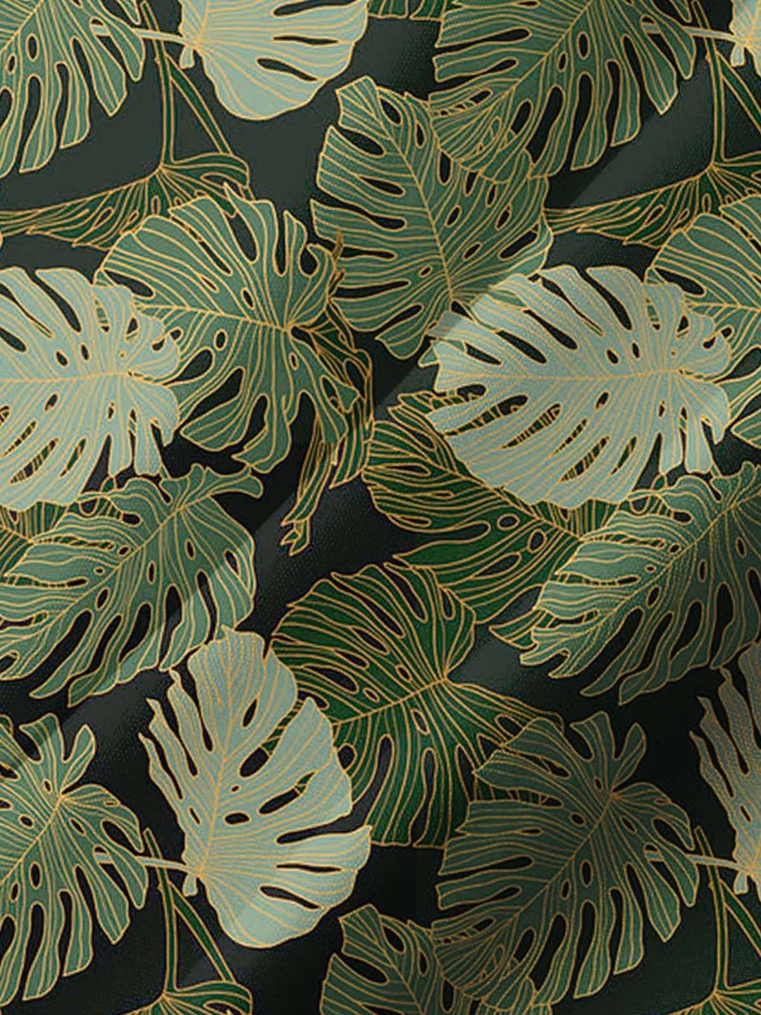 Alohadaddy® Hawaiian Palm Leaf Art Print Chest Pocket Men&