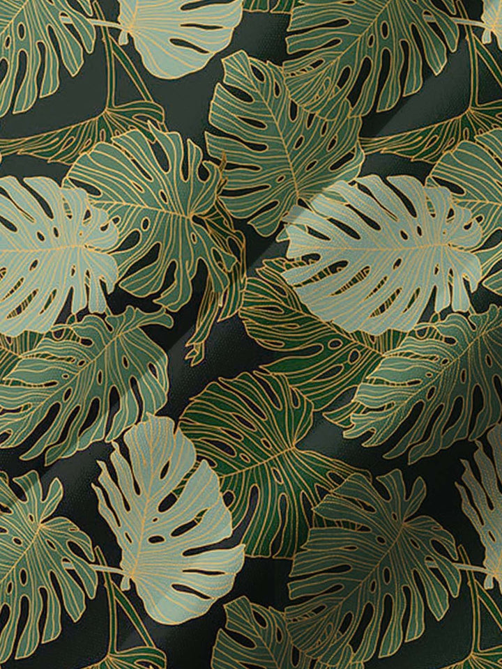 Alohadaddy® Hawaiian Palm Leaf Art Print Chest Pocket Men&