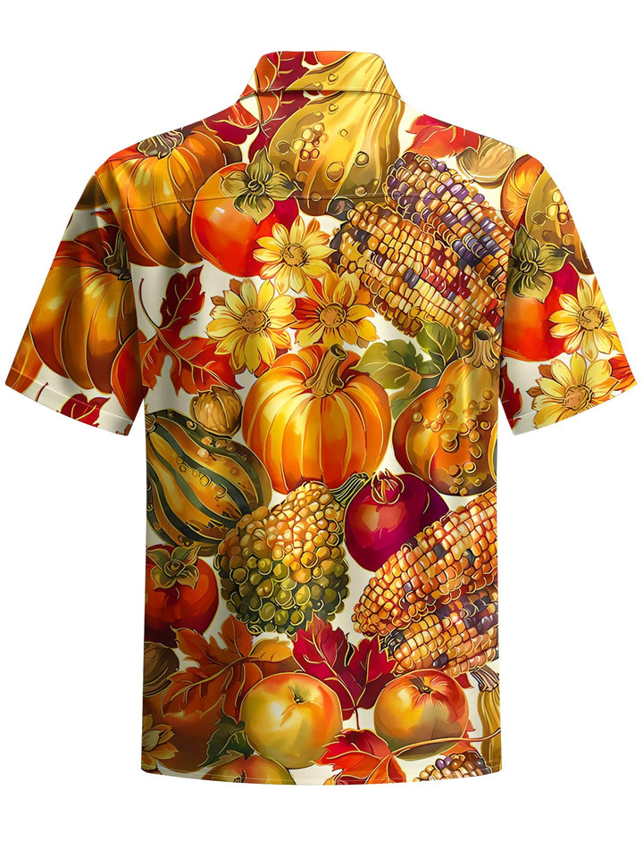 Alohadaddy® Vintage Fruit and Vegetable Printed Elastic Pocket Button Men&