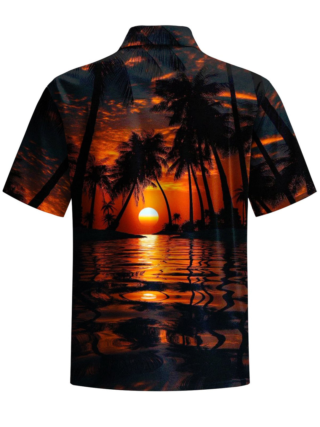 Alohadaddy® Hawaiian Palm Tree Print Button Pocket Stretch Men&
