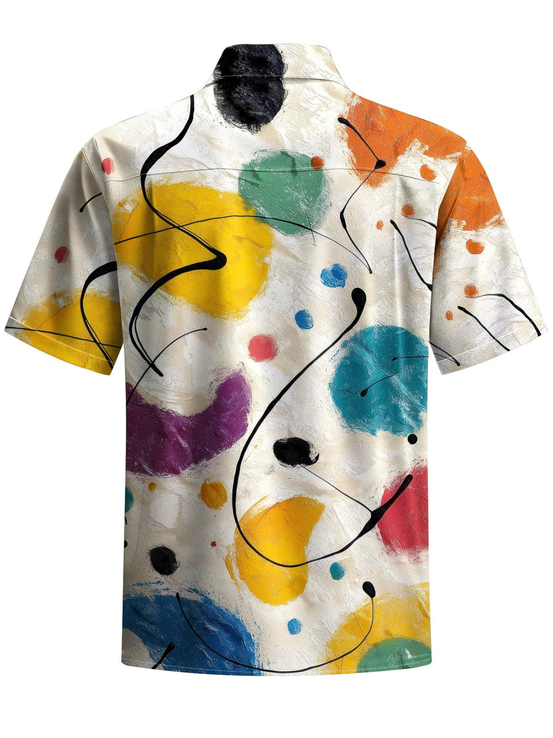 Alohadaddy® Retro Abstract Print Art Elastic Pocket Button Men&