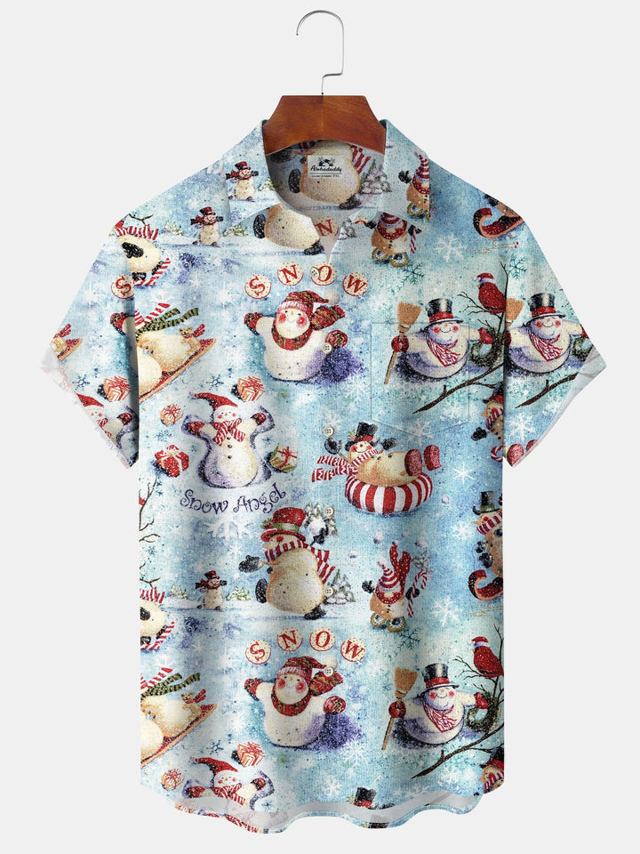 Alohadaddy® Christmas Snowman Graphic Print Men&
