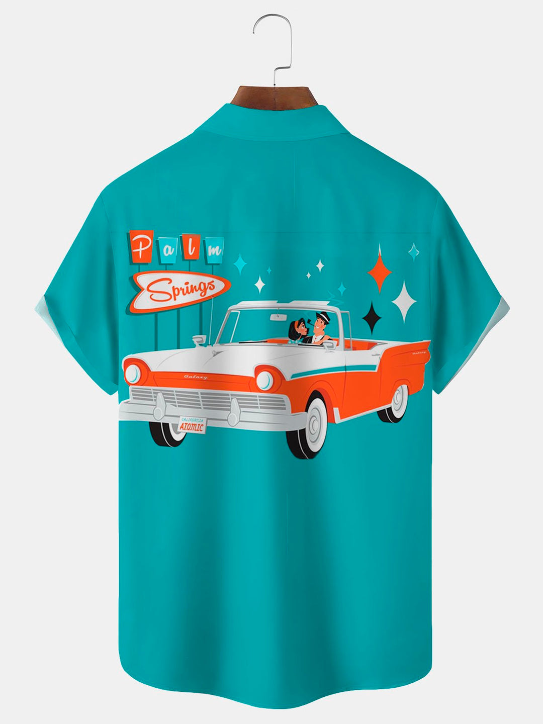 Alohadaddy® Hawaiian Retro Mid-Century Geometric Print Men&