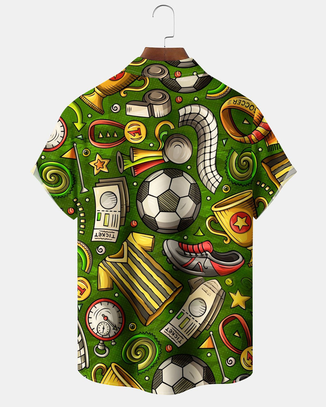 Alohadaddy® Casual Football Print Art Button-Down Cardigan Men&