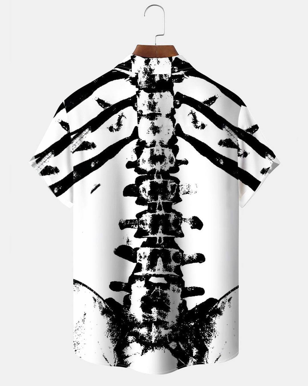 Alohadaddy® Casual Abstract Spinal Skeleton Print Art Button Pocket Cardigan Men&