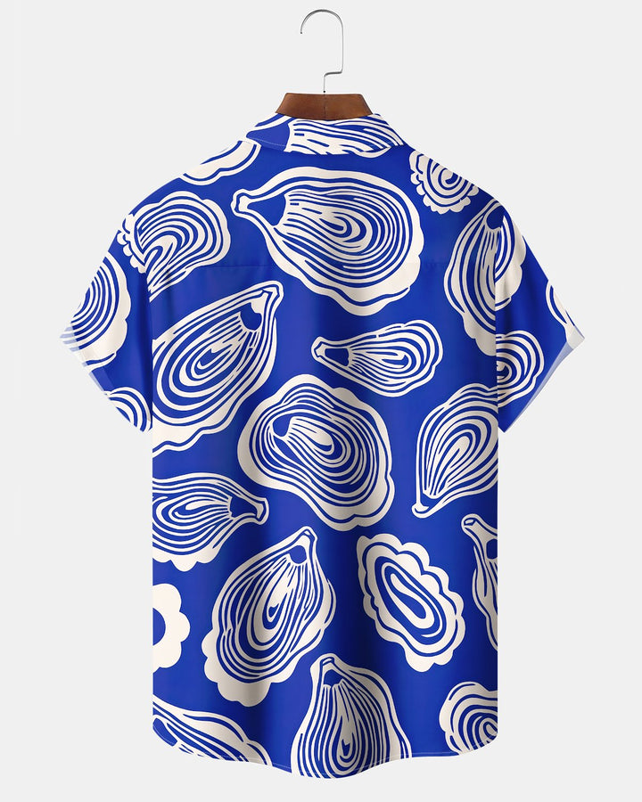 Alohadaddy® Casual Geometric Print Art Button Pocket Cardigan Men&