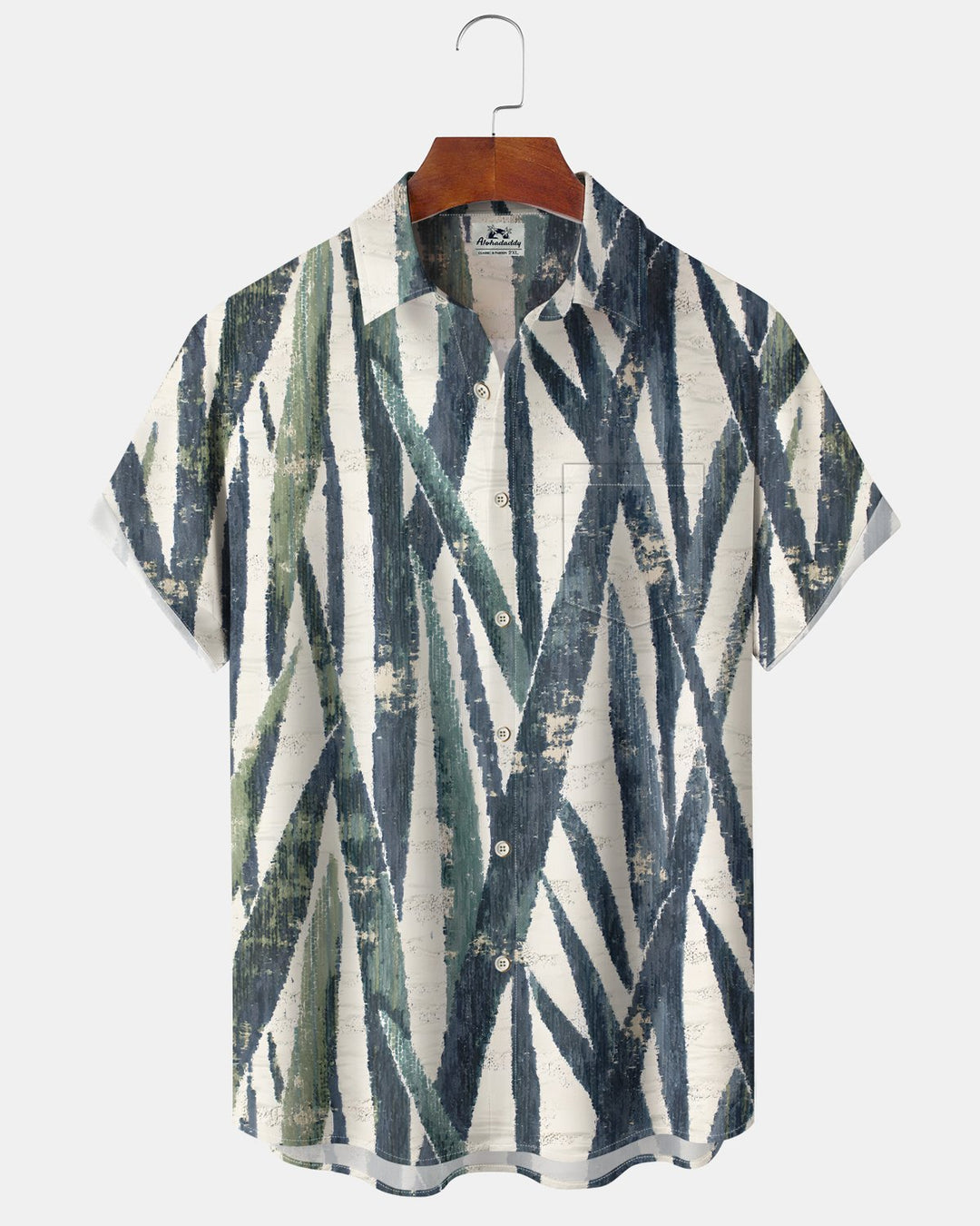 Alohadaddy® Casual Abstract Striped Print Art Button Pocket Cardigan Men&