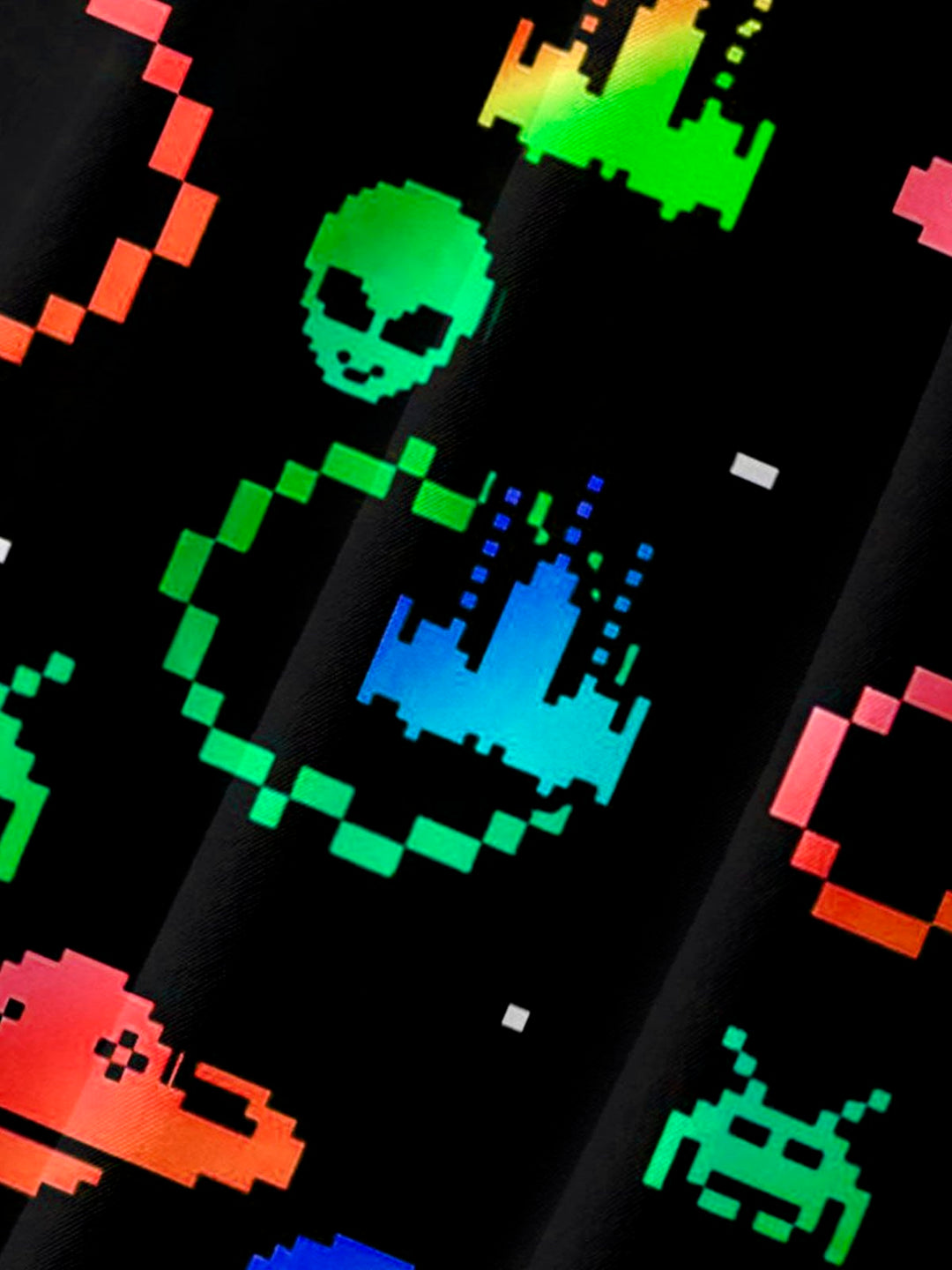 Camisa de manga corta con bolsillo y botones para hombre, con estampado digital 3D de dibujos animados retro de extraterrestres de Alohadaddy, talla grande y alta