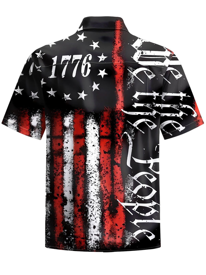 Alohadaddy® Independence Day Flag Printed Pockets Stretch Large Size Men&