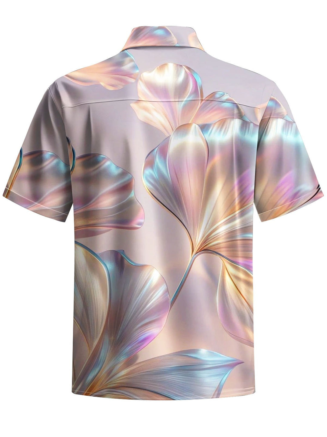 Alohadaddy® Hawaiian Leaves Print Chest Pocket Mens Short Sleeve Shirt Big &amp; Tall