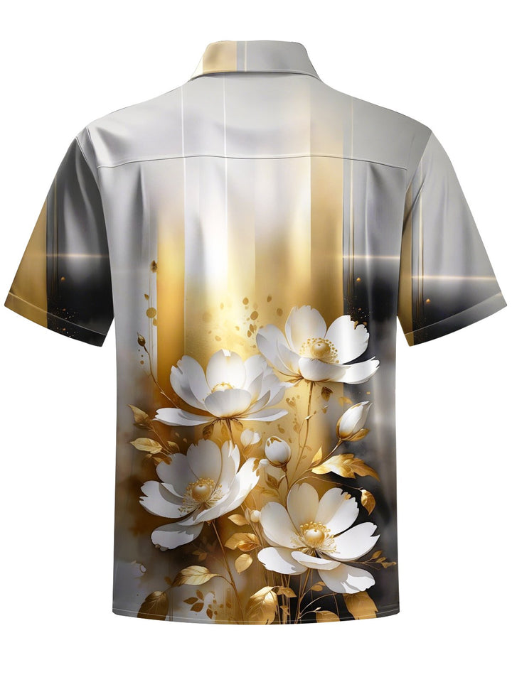 Alohadaddy® Casual Floral Art Print Moisture Wicking Men&