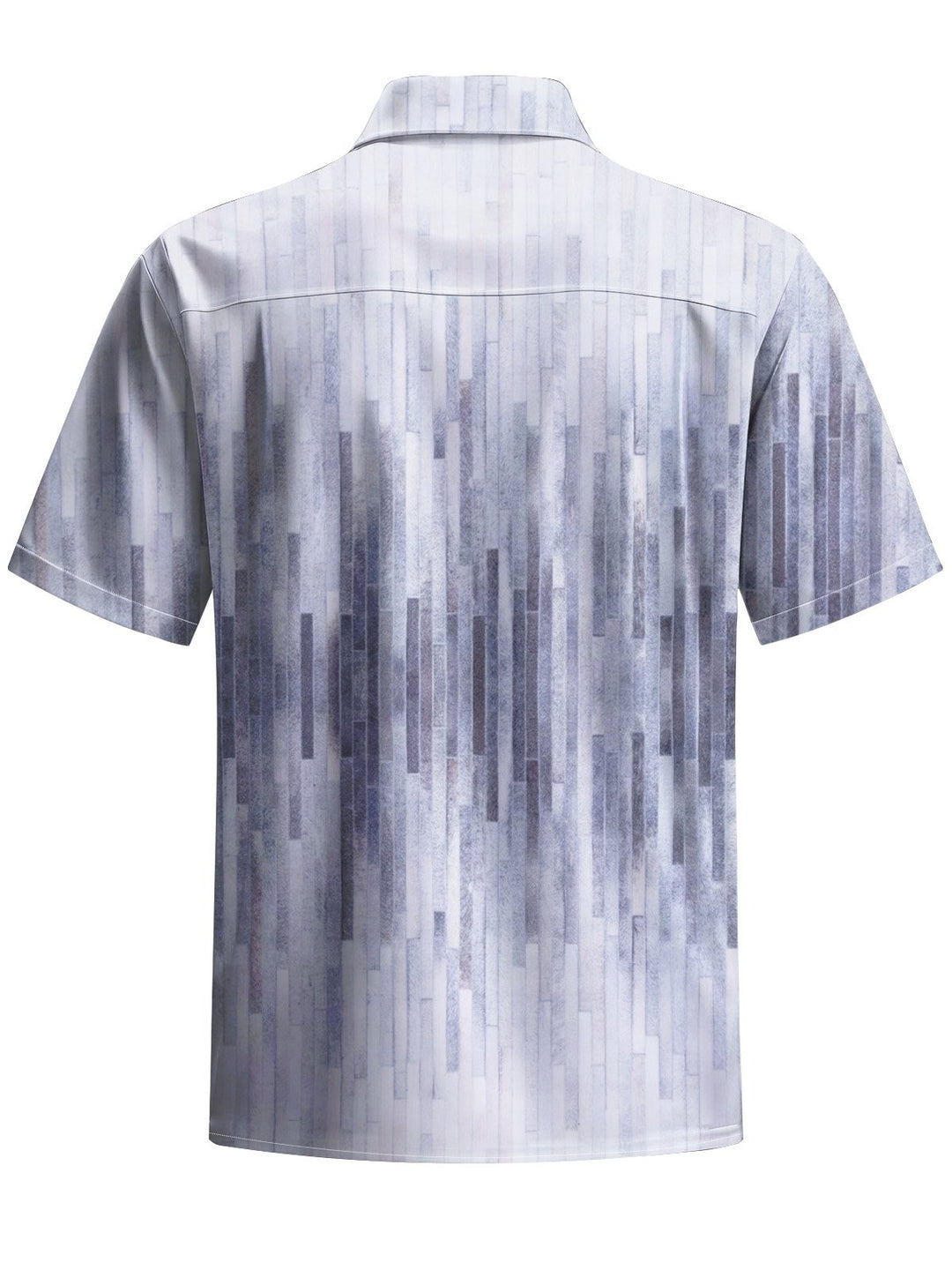 Alohadaddy® Casual Stripe Art Print Chest Pocket Moisture Wicking Men&