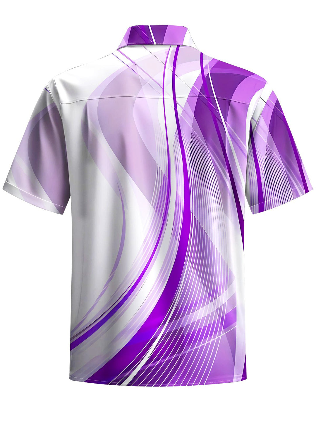 Alohadaddy® Casual Stripe Art Print Chest Pocket Mens Short Sleeve Shirt Big &amp; Tall