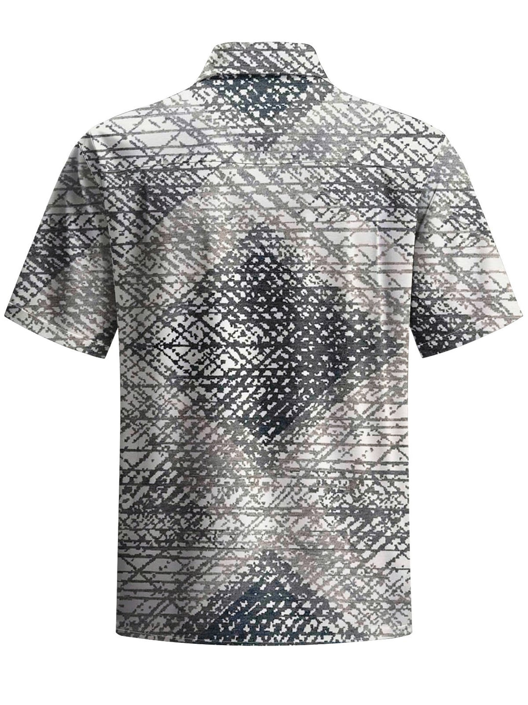 Alohadaddy® Casual Stripe Plaid Print Art Chest Pocket Men&