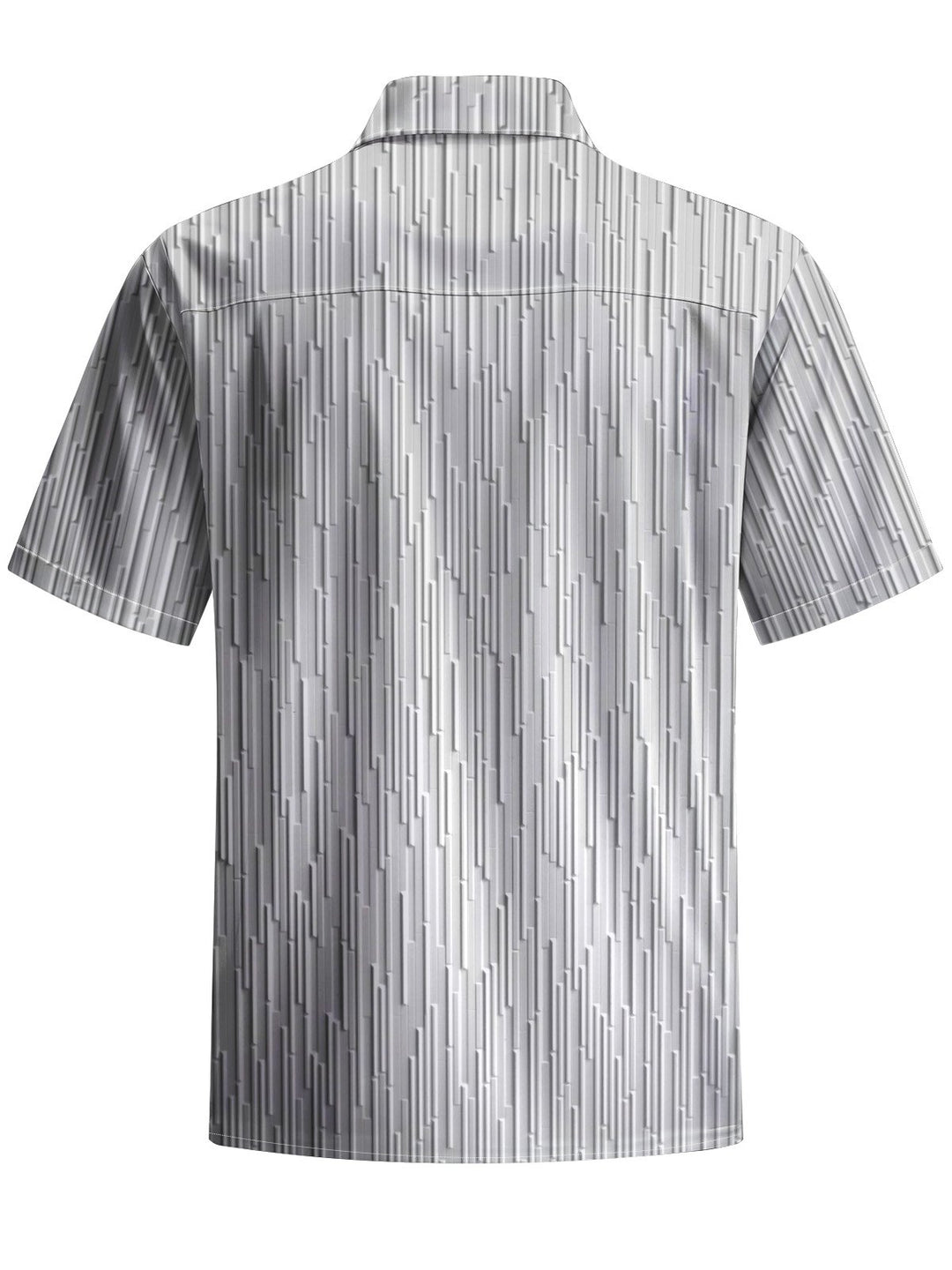 Alohadaddy® Casual Stripe Art Print Chest Pocket Men&