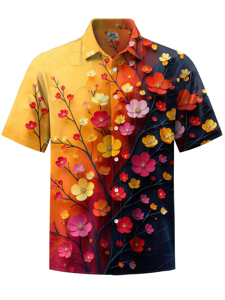 Alohadaddy® Vintage Floral Ombre Print Art Pocket Stretch Men&