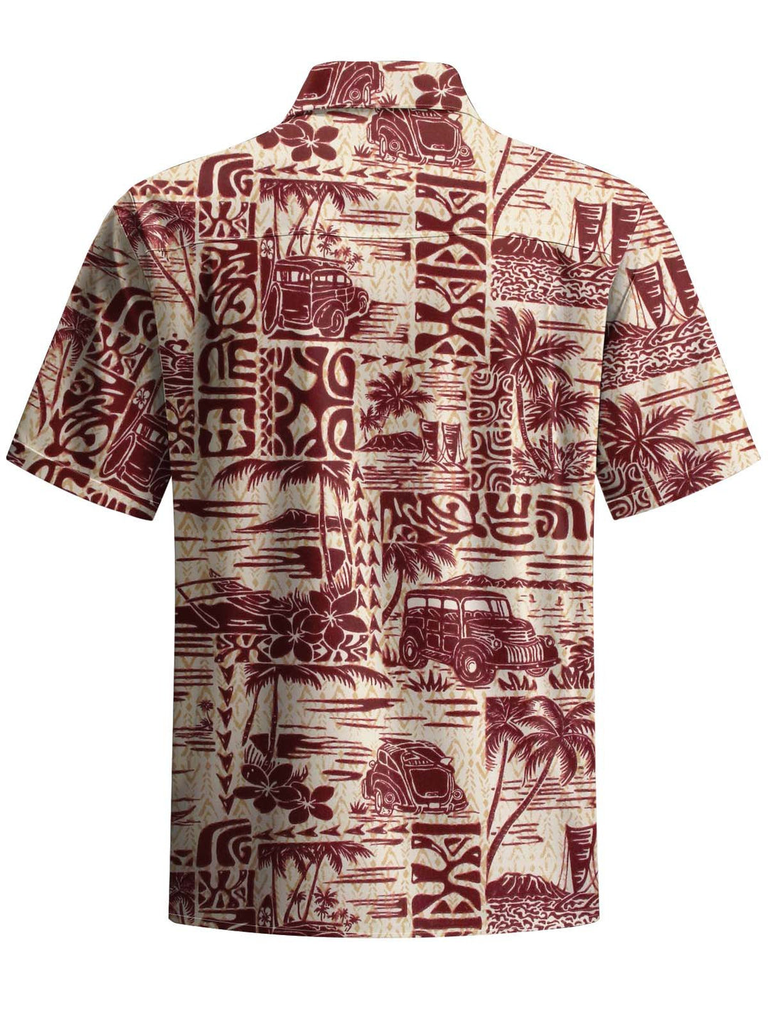 Alohadaddy® Vintage Tiki Car Print Art Pocket Stretch Men&