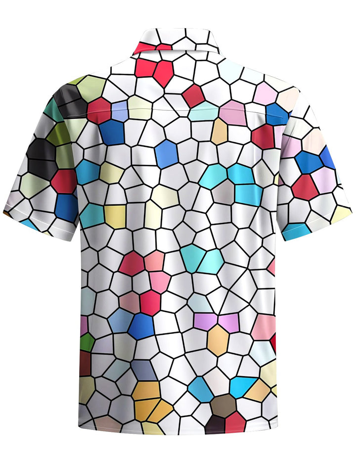 Alohadaddy® Casual Geometric Art Print Pocket Stretch Men&