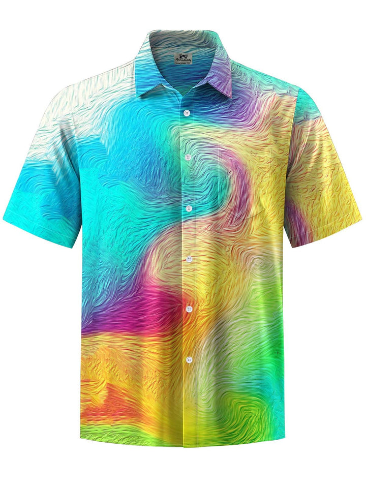 Alohadaddy® Casual Abstract Art Print Pocket Stretch Men&