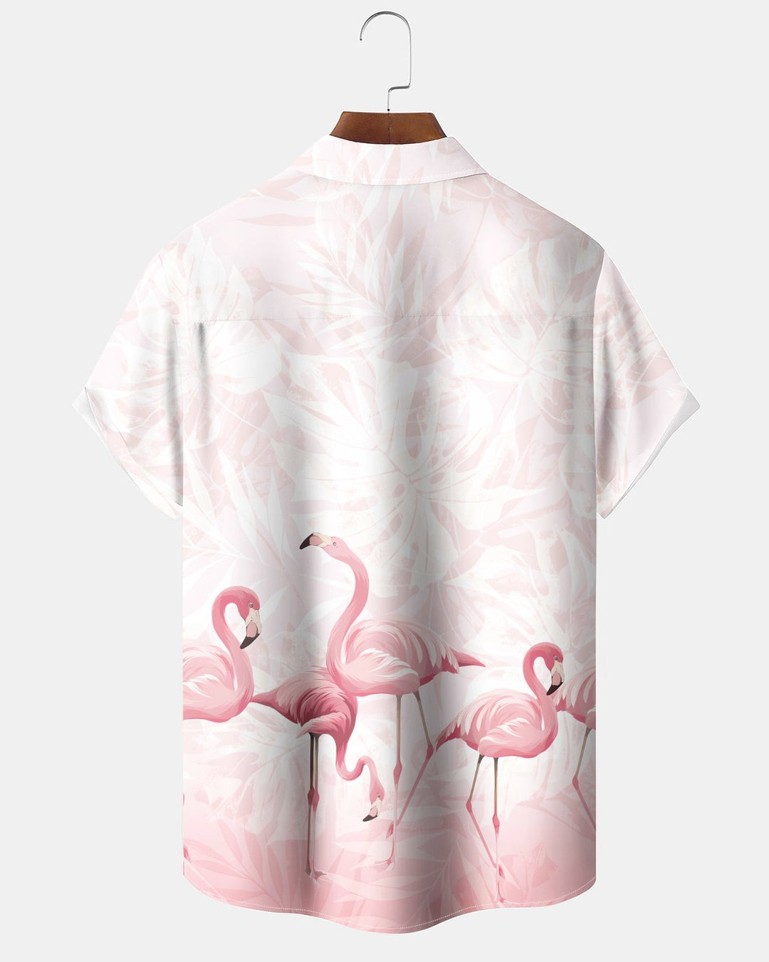 Alohadaddy® Hawaiian Flamingo Print Art Button Pocket Cardigan Men&