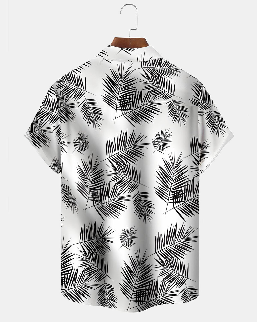 Alohadaddy® Hawaiian Palm Leaf Print Art Button Pocket Men&