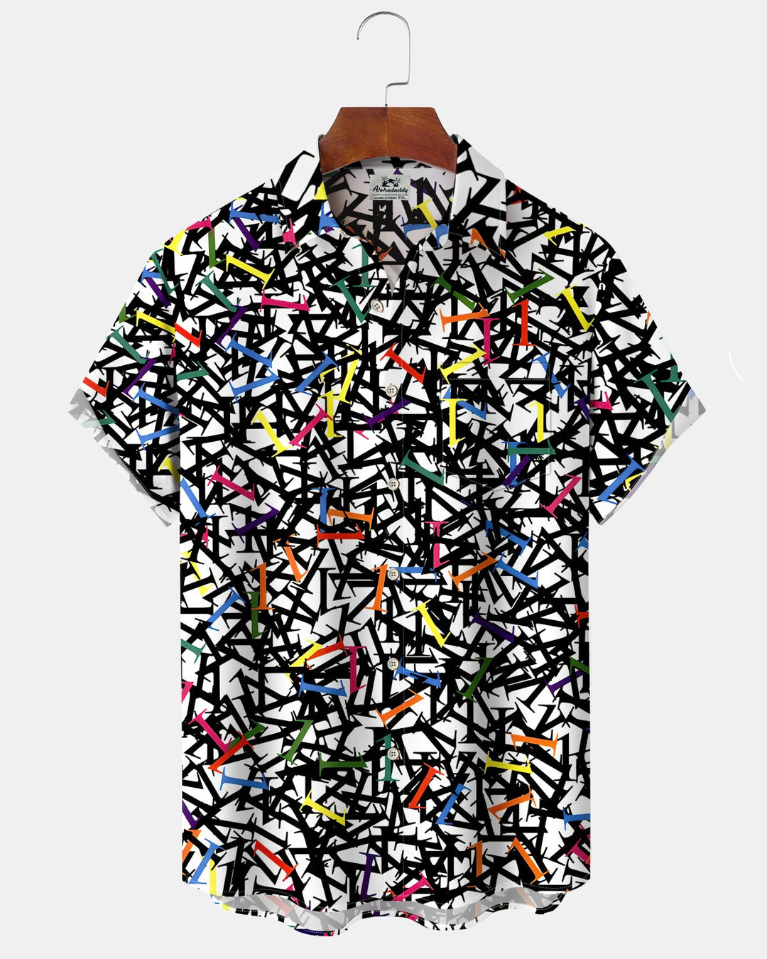 Alohadaddy® Vintage Abstract Art Print Art Button Pocket Cardigan Men&