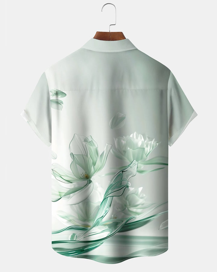 Alohadaddy® Casual Floral Print Art Button Pocket Cardigan Men&